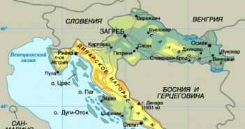 Карта Хорватии на русском языке (курорты, достопримечательности)